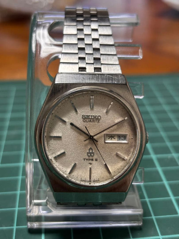 Seiko Type Ii 4336-8030 Quartz Wristwatch Japanese Vintage Mens Watch Stainless