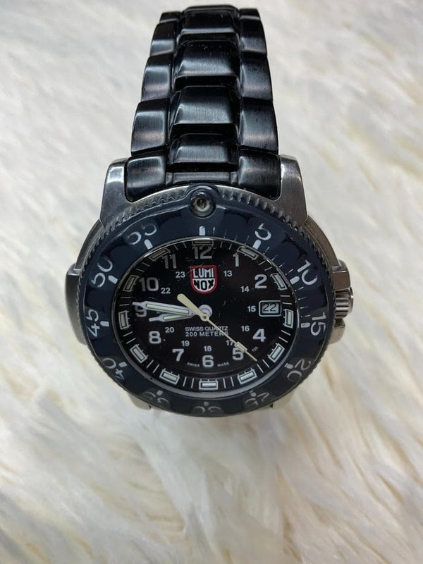 Luminox 3100 Series Black Dive Watch Japanese Mens Quartz Wristwatch Collector