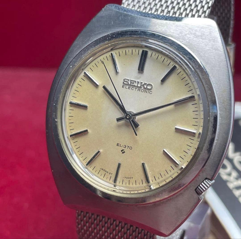 Seiko El-370 Vintage Electro-mechanical Wristwatch Oh Serviced Japanese 1970s