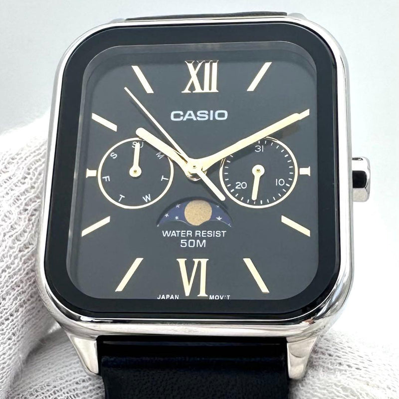 Working Casio Mtp-m305d Moon Phase 50m Water Resistant Mens Wristwatch Japanese