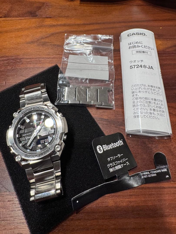 Casio G-shock Bluetooth Wristwatch Gst-b600d Japanese Mens Stainless Steel