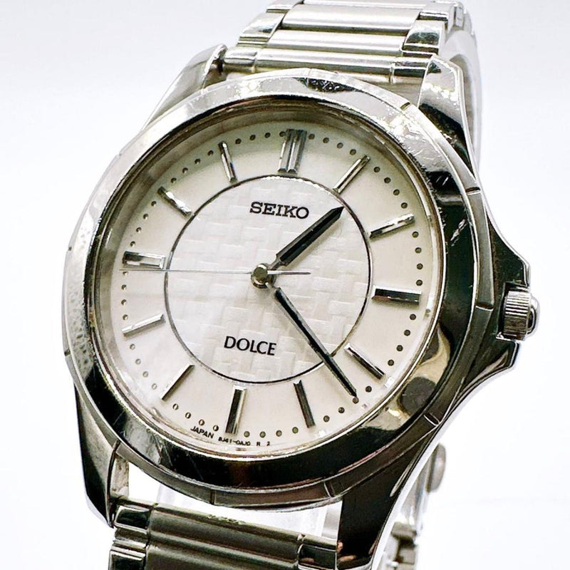Battery Replaced Seiko Dolce Mens Wristwatch Japanese Vintage Quartz Stainless