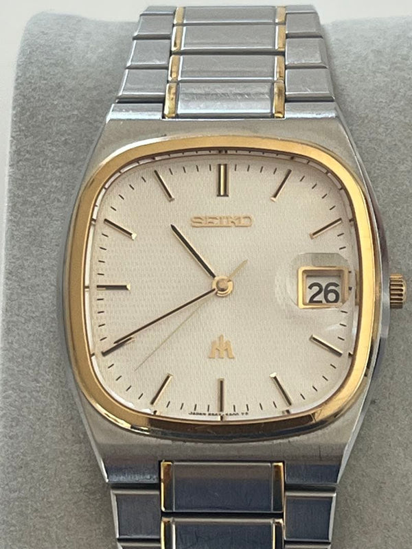 Seiko Majesta 5s42-5a00 Mens Quartz Wristwatch Japan Vintage Stainless Steel