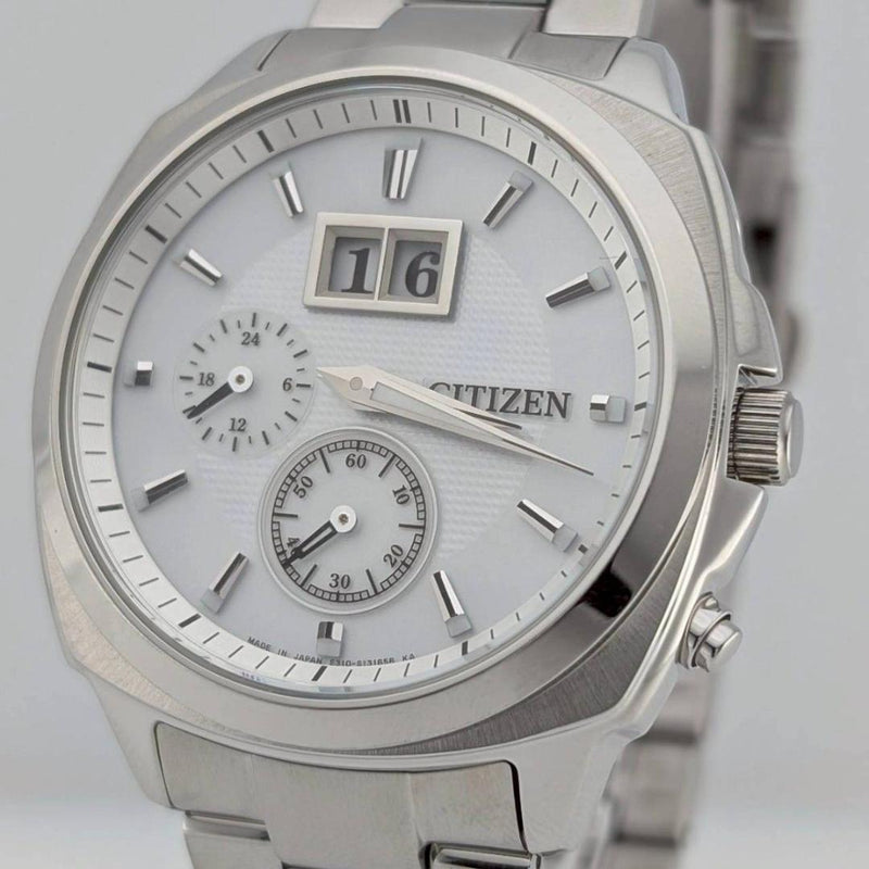 Working Citizen E310 Big Date Perpetual Calendar Mens Watch Japanese Vintage