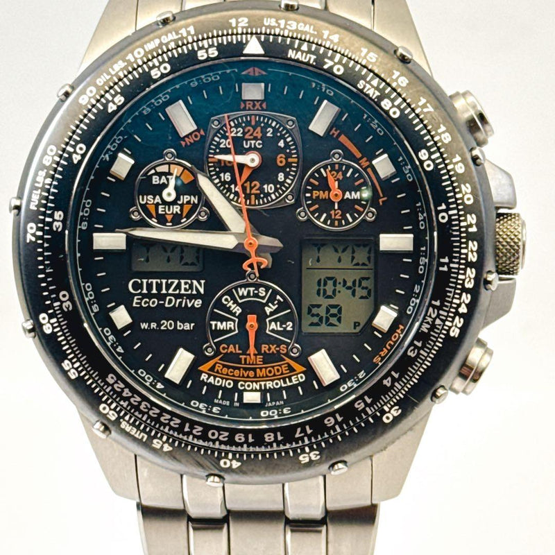 Citizen Promaster Skyhawk Radio Solar Mens Wristwatch Japanese Vintage