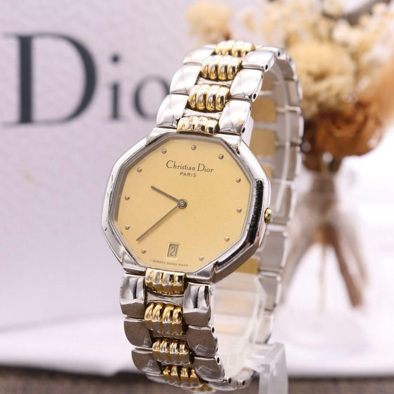 Christian Dior Octagon 45.204 Quartz Wristwatch Vintage Japanese Ladies Watch