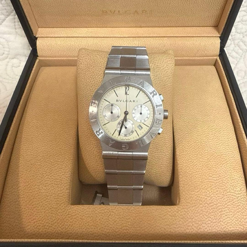 Bvlgari Ch35s Diagono Sport Chronograph Quartz Mens Wristwatch Swiss Made
