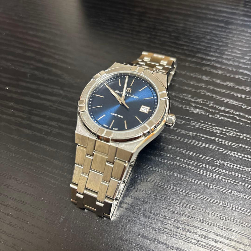 Maurice Lacroix Aikon Swiss Mens Wristwatch Stainless Steel Modern