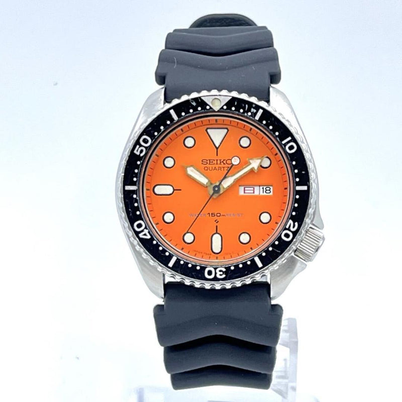 Vintage Seiko 7548-700c Quartz Divers Watch Orange Dial October 1981 Japanese