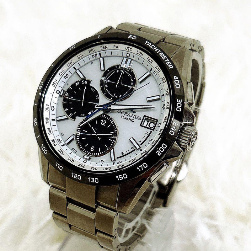 Casio Oceanus Ocw-t2600j-7ajf Jdm Titanium Solar Atomic Mens Wristwatch Japan