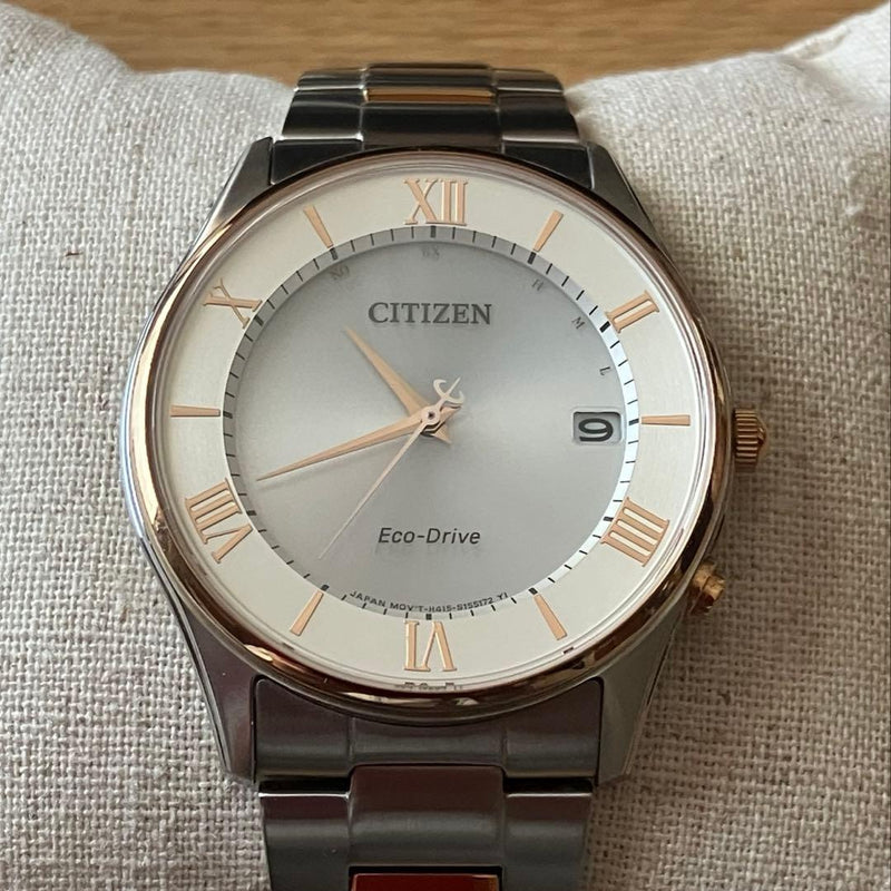 Citizen Eco-drive As1062-59a Mens Wristwatch Japanese Solar Powered Stainless
