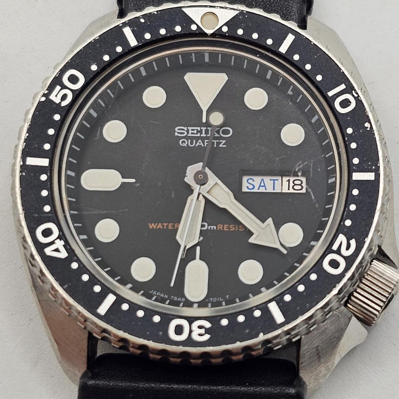 1980s  Quartz Diver 7548-7000 Mens Wristwatch Original Gl831 Japanese