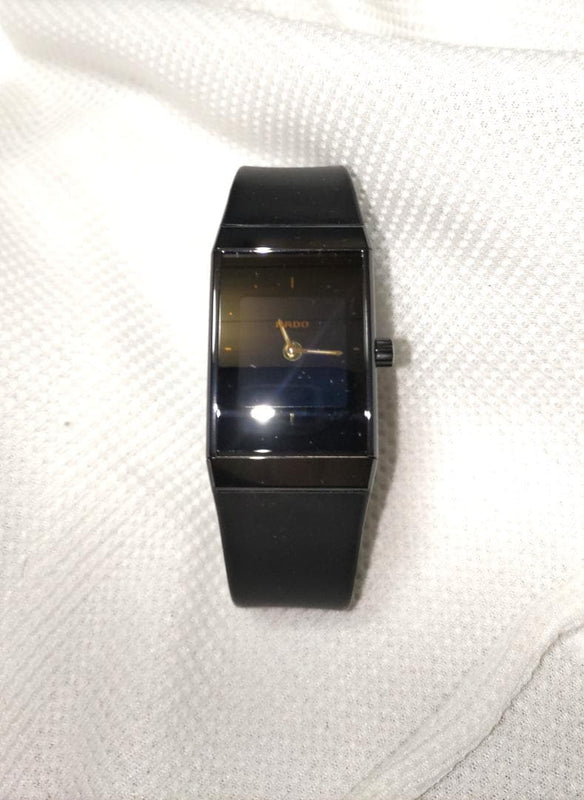 Rado Diastar Ceramica Ana-digi Mens Wristwatch Rubber Strap Japanese Vintage