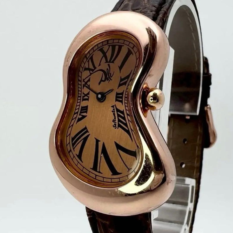 Melting Watch Persistence Of Memory Gold Dial Quartz Japanese