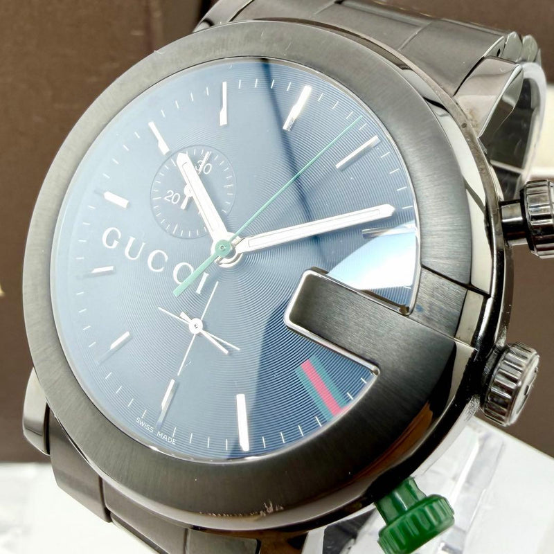 Gucci 101m G-chrono Sherry Line Small Second Quartz Mens Wristwatch Stainless