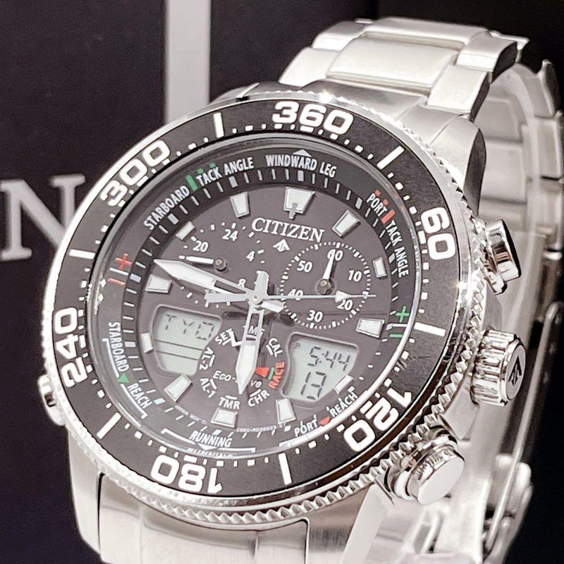 Citizen Promaster Eco-drive Chronograph Mens Wristwatch Japanese Solar Power