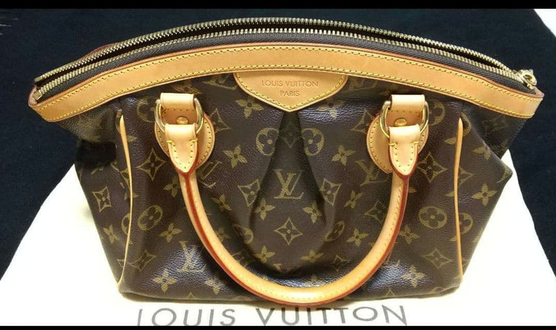 Louis Vuitton Tivoli Pm Handbag Monogram Canvas Vachetta Leather