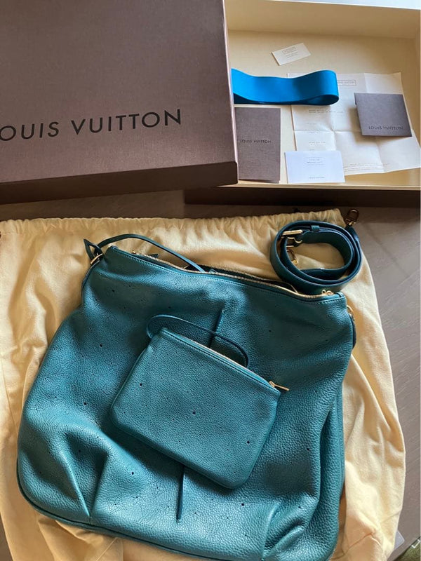 Louis Vuitton Mahina Selene Shoulder Bag Lagoon Green Leather 2-Way
