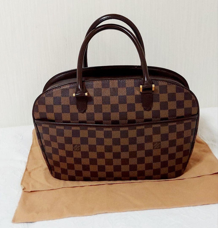 Louis Vuitton Damier Saleya Horizontal N51282 Handbag Pvc Leather Brown