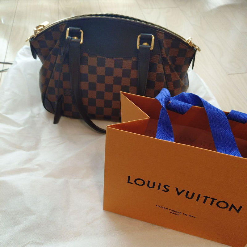 Louis Vuitton Damier Verona Pm DU4192 Handbag Canvas Leather Brown
