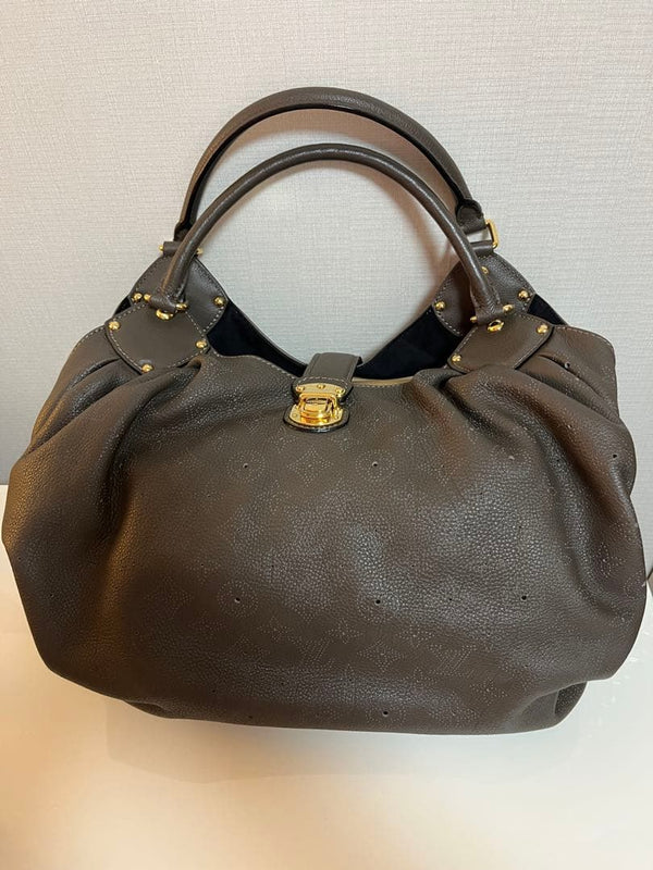 Mahina Leather Handbag Shoulder Bag Taupe