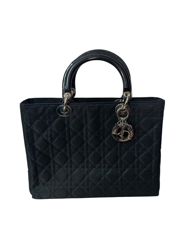 Christian Dior Lady Dior RU1011 Handbag Nylon Black