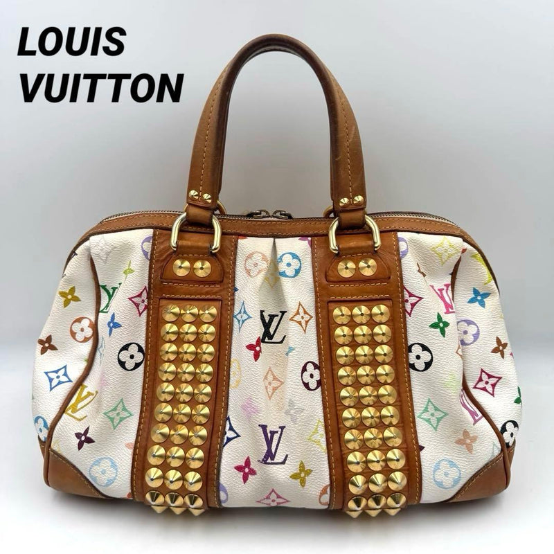 Louis Vuitton Courtney Multicolor Handbag Tote Leather White Multicolor