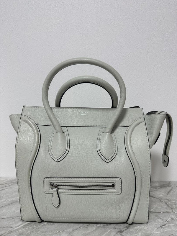 Celine Luggage Mini Shopper Lune Handbag Tote Leather