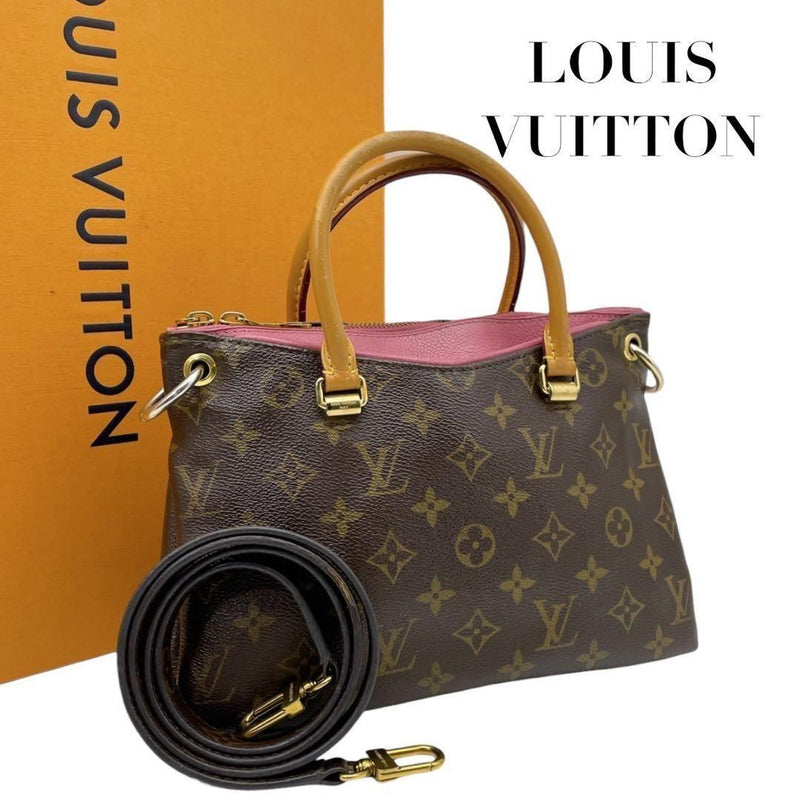 Louis Vuitton Monogram Pallas Bb Handbag Shoulder Bag Grape Pink