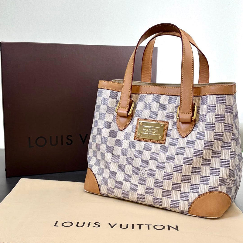 Louis Vuitton Damier Azur Hampstead Handbag White