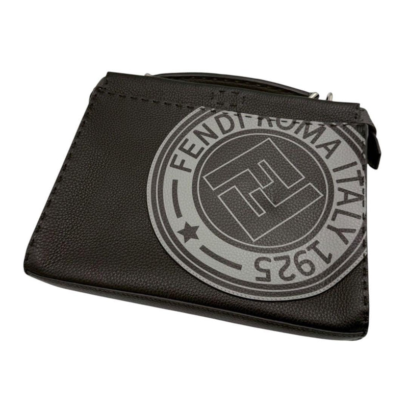 Fendi Peekaboo Handbag Black Grained Leather