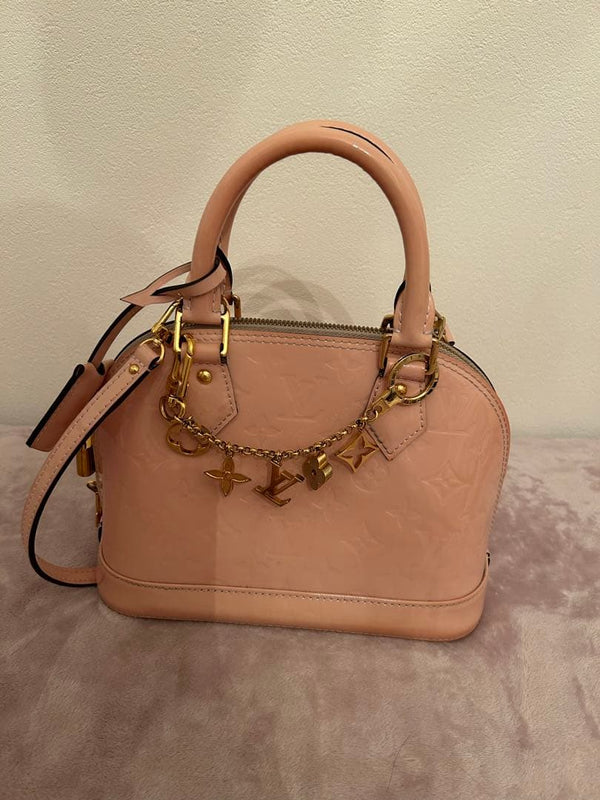 Louis Vuitton Alma Bb Handbag Crossbody Bag Epi Leather Pink