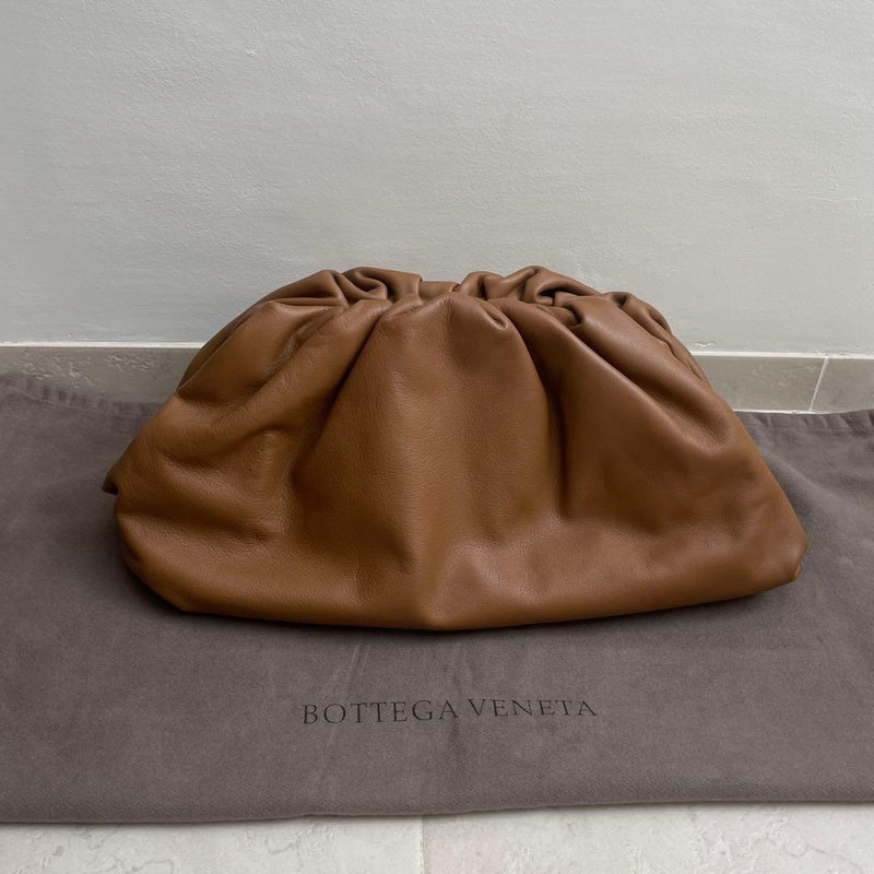 Bottega Veneta The Pouch Clutch Bag Camel Leather