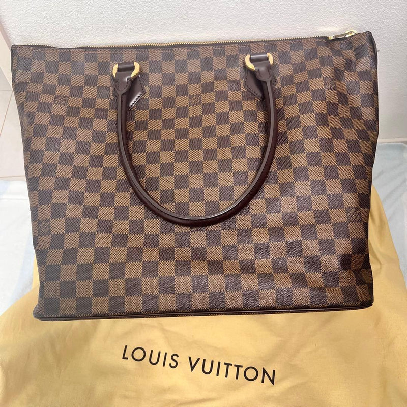 Louis Vuitton Damier Saleya Gm Tote Handbag Brown Canvas