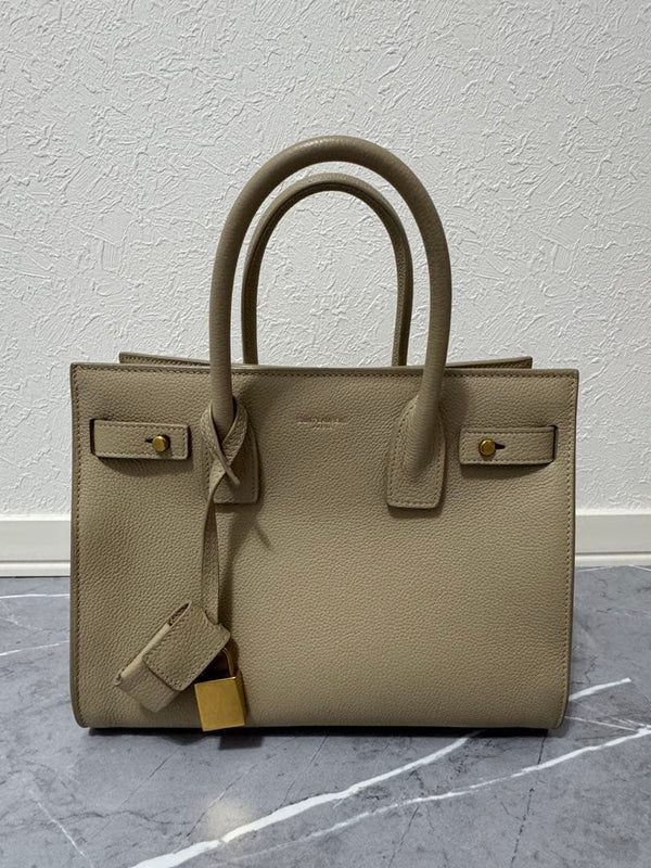 Sac De Jour Handbag Leather Beige Shoulder Bag