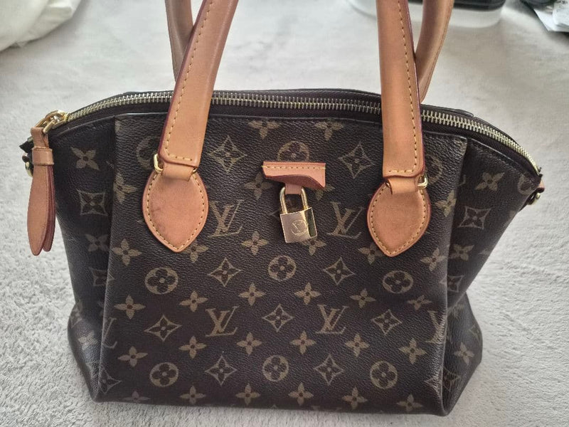Louis Vuitton Monogram Handbag Dark Brown Canvas Shoulder Bag