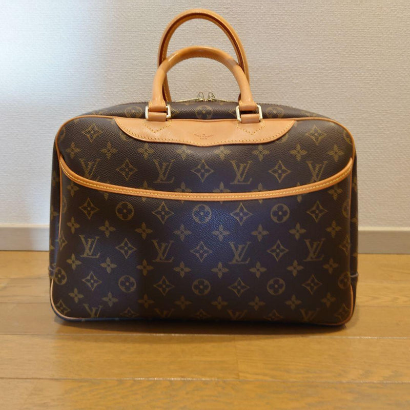 Louis Vuitton Deauville Handbag Monogram Tote Bag Vachetta Leather