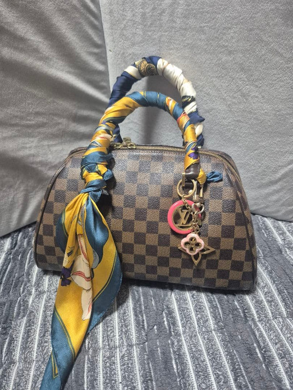 Louis Vuitton Damier Ribera Mm N41434 CA1001 Handbag Brown Gold Hardware