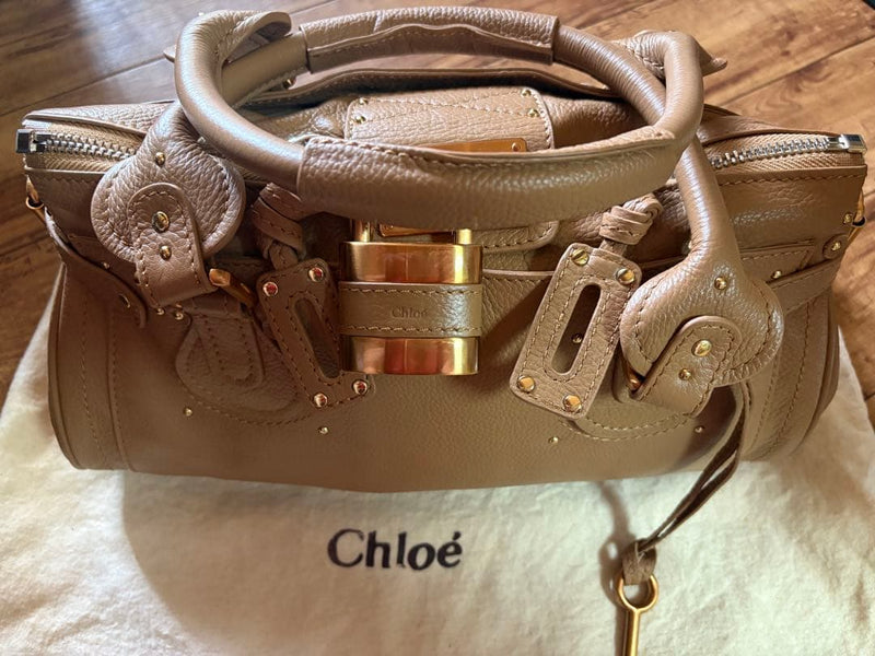 Chloé Handbag Beige Leather Shoulder Bag Tote