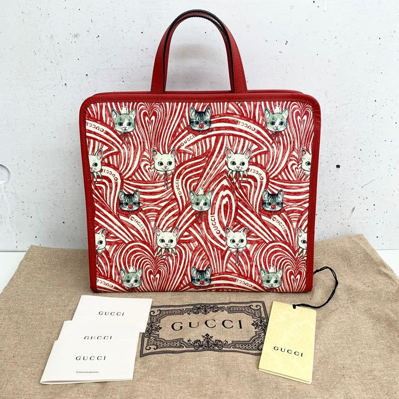 Gucci Higuchi Yuko 2-way Handbag Shoulder Bag Pvc Coated Canvas