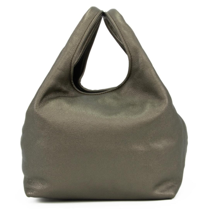 Loewe Callie Pm 270905 Handbag Bronze Calfskin Leather Gold-tone Hardware
