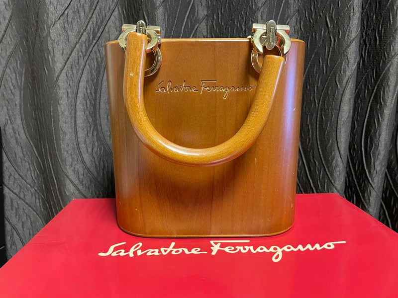 Salvatore Ferragamo Handbag Wood Brown