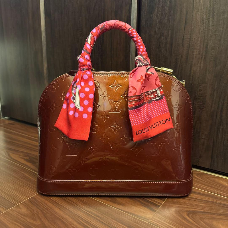 Louis Vuitton Vernis Alma Pm Handbag Rouge Fauviste