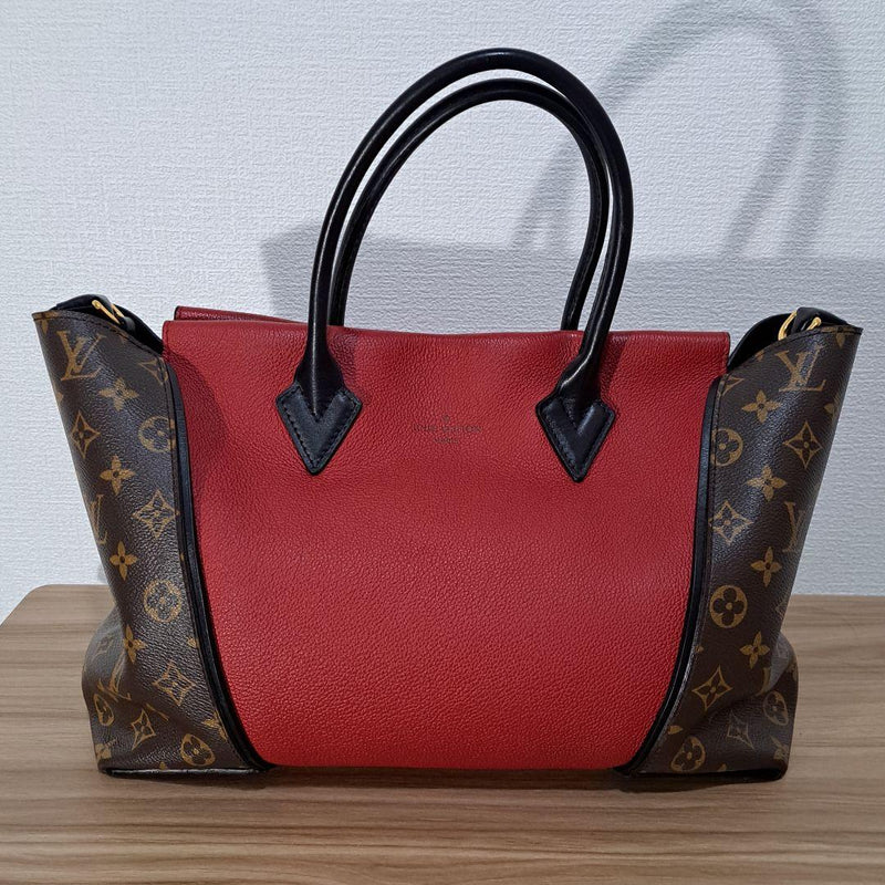 Louis Vuitton Monogram Cuir Orfevre W Pm TP4154 Tote Bag Leather Red Brown