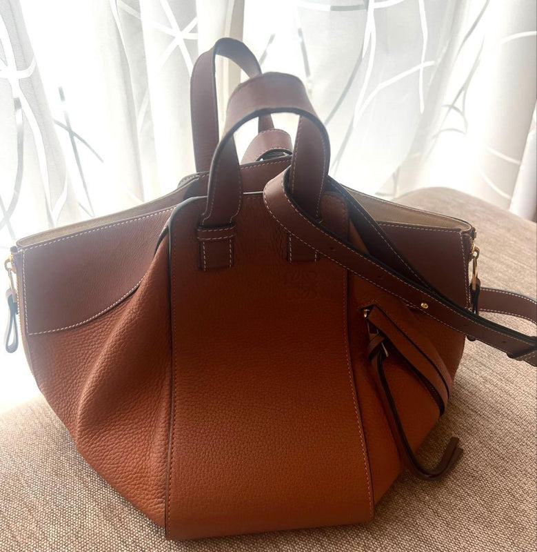 Loewe Hammock Small Shoulder Bag Tan Brown Leather