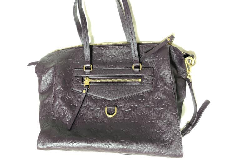 Louis Vuitton Empreinte Purple Leather Shoulder Tote Bag