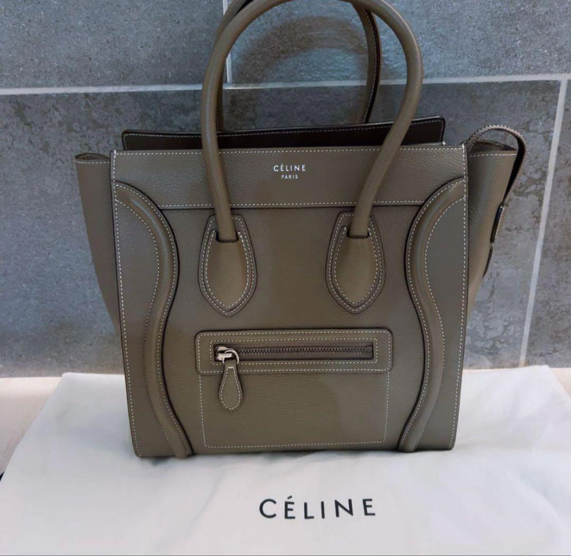 Celine Luggage Micro Sulli Tote Bag Genuine Leather Handbag