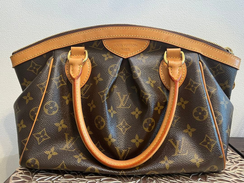 Louis Vuitton Monogram Tivoli Handbag Canvas Leather Brown Dust Bag