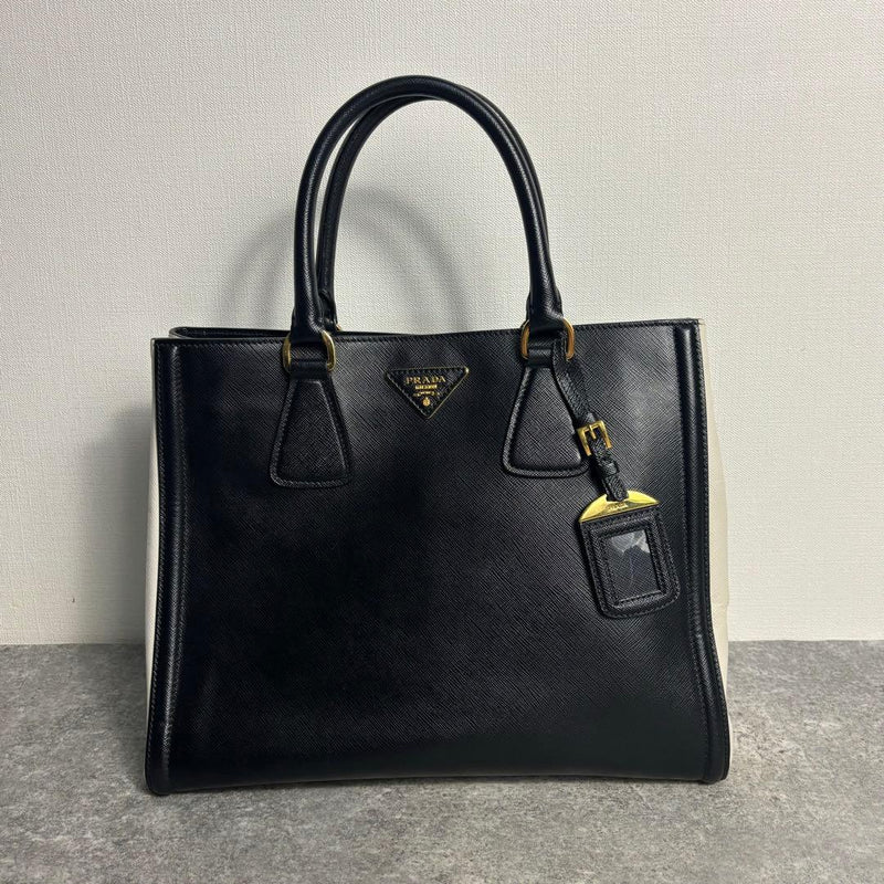 Prada Galleria Handbag Saffiano Leather Triangle Logo
