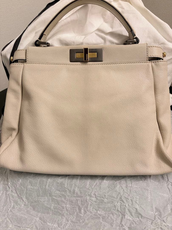 Fendi Peekaboo Shoulder Bag Leather Handbag
